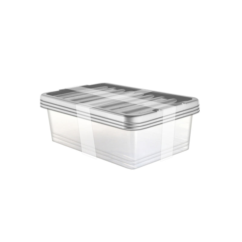 George Home underbed storage boxes silver 3-pack 59x40x18cm, UK version