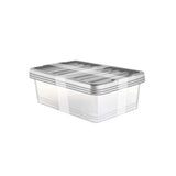 George Home underbed storage boxes silver 3-pack 59x40x18cm, UK version