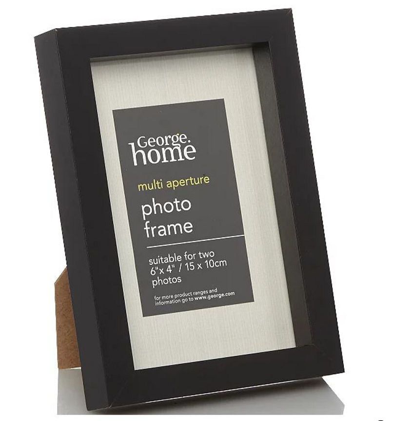 George Home Black Boxed Photo Frame 6 x 4Inch GOODS ASDA   