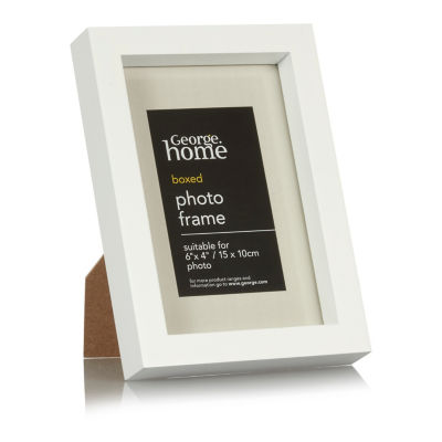 ASDA George Home White Boxed Photo Frame 6 x 4 Inch- Buy online at McGrocer