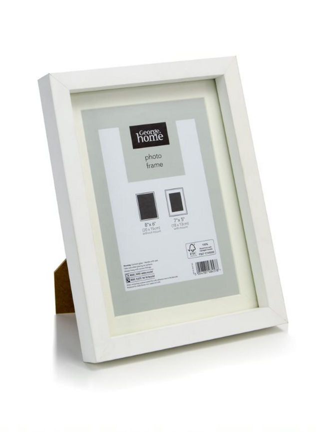 George Home White Boxed Frame 7 x 5Inch GOODS ASDA   