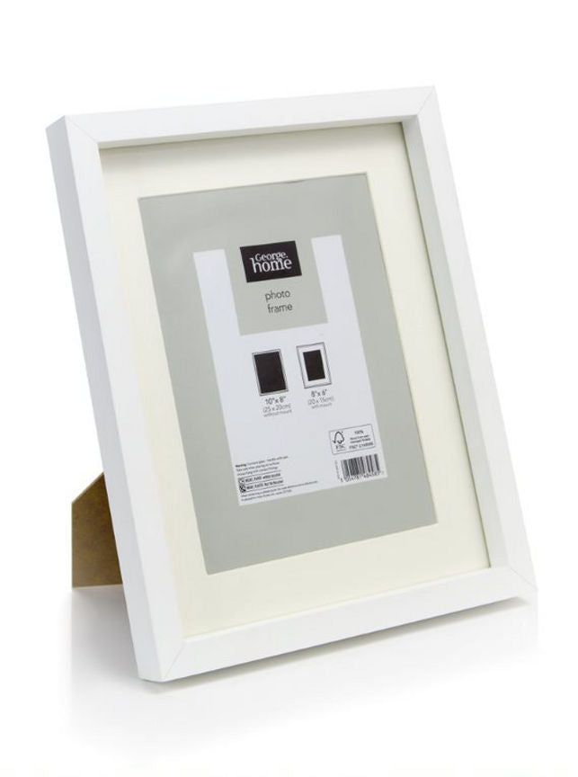 George Home White Boxed Frame 8 x 6Inch GOODS ASDA   