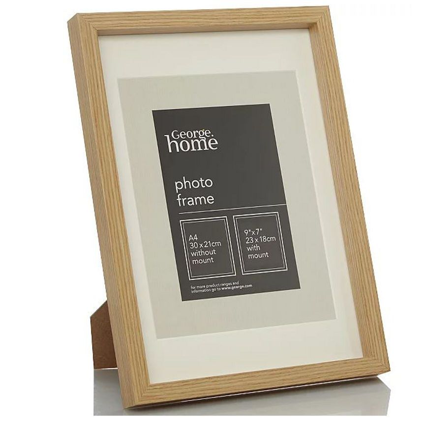 George Home Wood Photo Frame 9 x 7Inch GOODS ASDA   