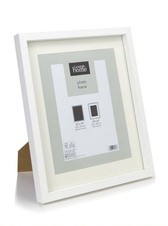 George Home White Boxed Photo Frame 10 x 8Inch GOODS ASDA   