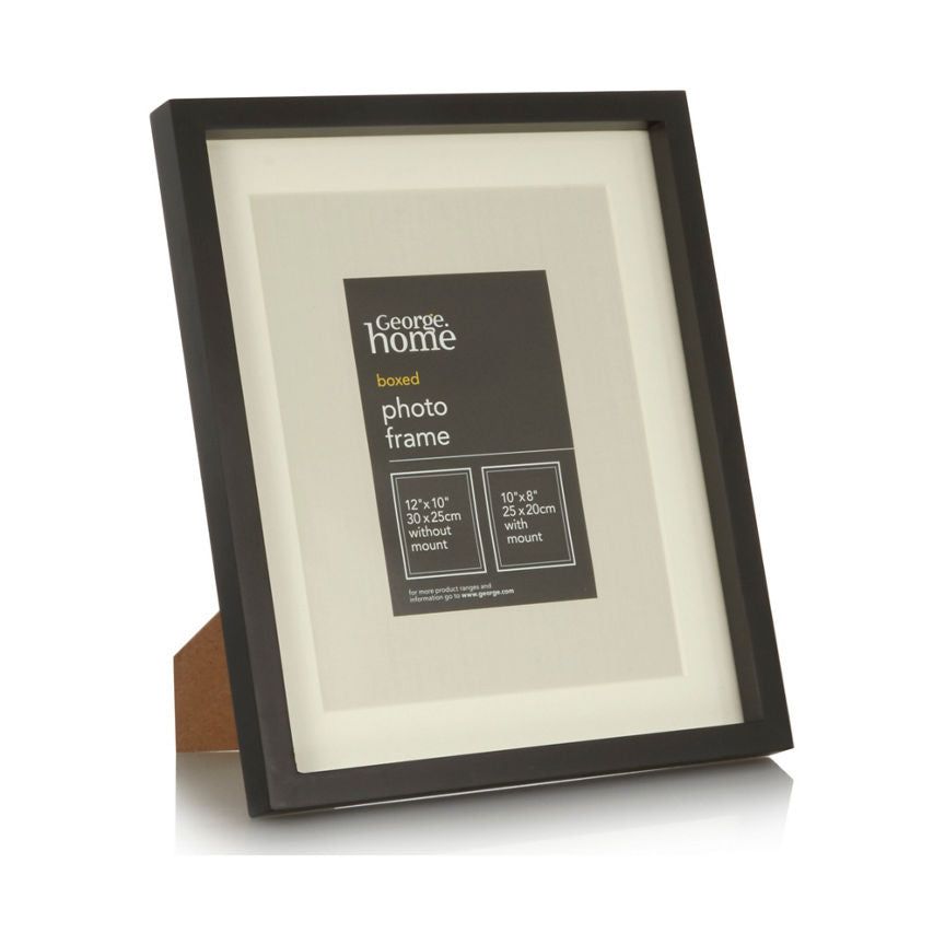 George Home Black Boxed Photo Frame 10 x 8Inch GOODS ASDA   