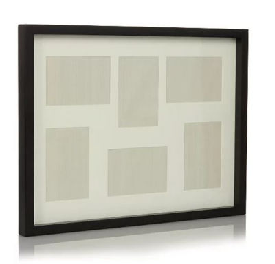 George Home black 6 aperture box photo frame, UK version