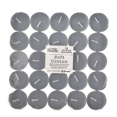 George Home soft cotton scented tealights 50pk, UK version