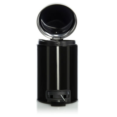 George Home matte black small pedal bin, UK version