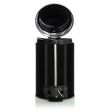 George Home matte black small pedal bin, UK version