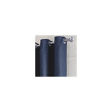 George Home Inky Blue textured weave eyelet curtains 168x182cm, UK version