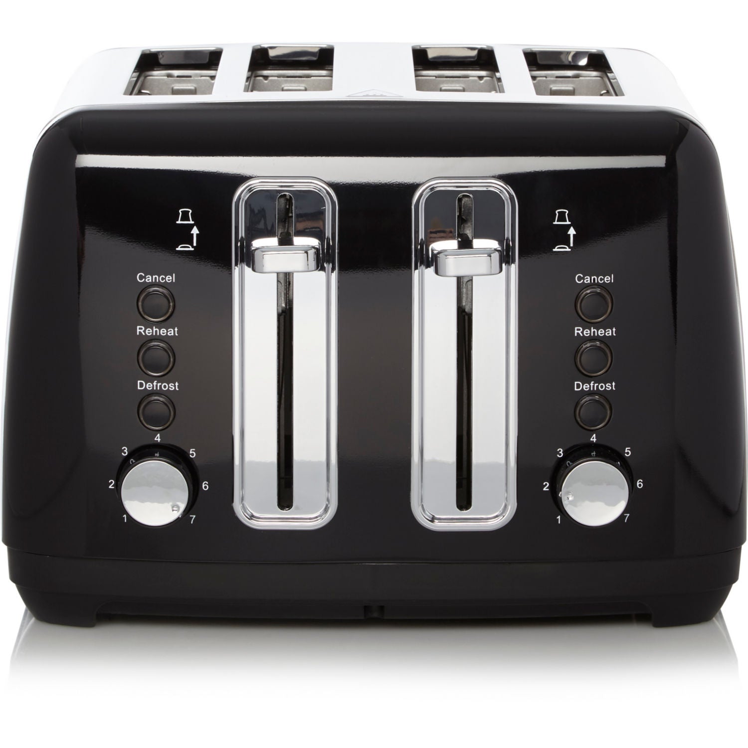 George Home black 4 slice toaster (British brand)