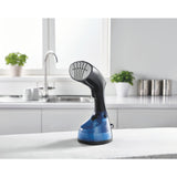 George Home blue garment steamer with 250ml tank and garment brush, UK version