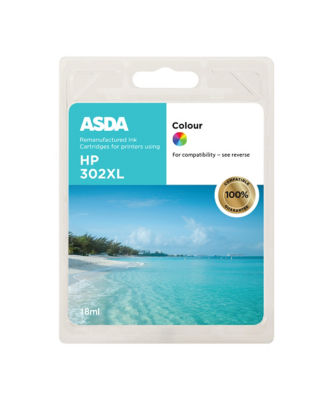 ASDA HP302XL Colour Ink Cartridge - British product