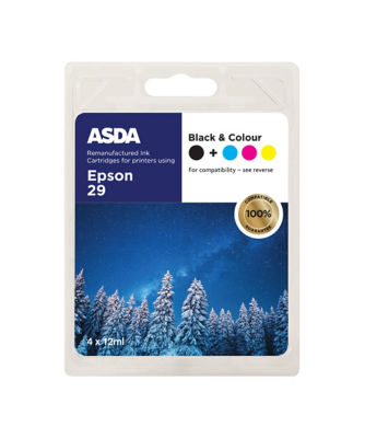 ASDA Epson T2986 Schwarz und Farb-Tintenpatrone