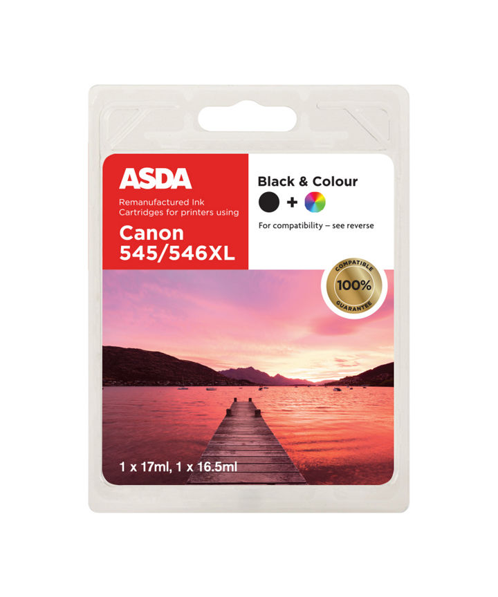 ASDA Canon PG-545XL/CL-546XL Black & Colour Ink Cartridges