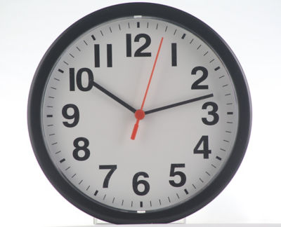 George Home Basic Clock in black plastic, UK version