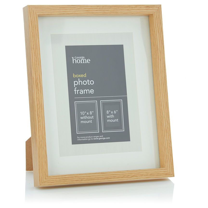 George Home Light Wood Boxed Frame 8 x 6Inch GOODS ASDA   