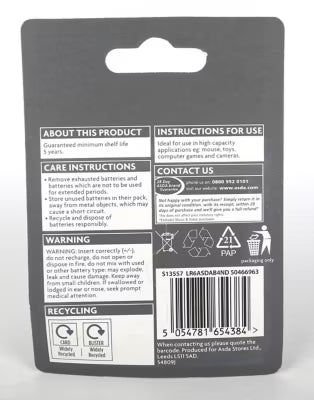 ASDA ASDA Super Alkaline AA Battery Pack- Buy online at McGrocer