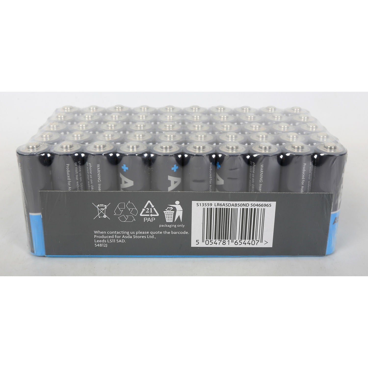 ASDA AA Long Life Super Alkaline Batteries 50 pack - British product