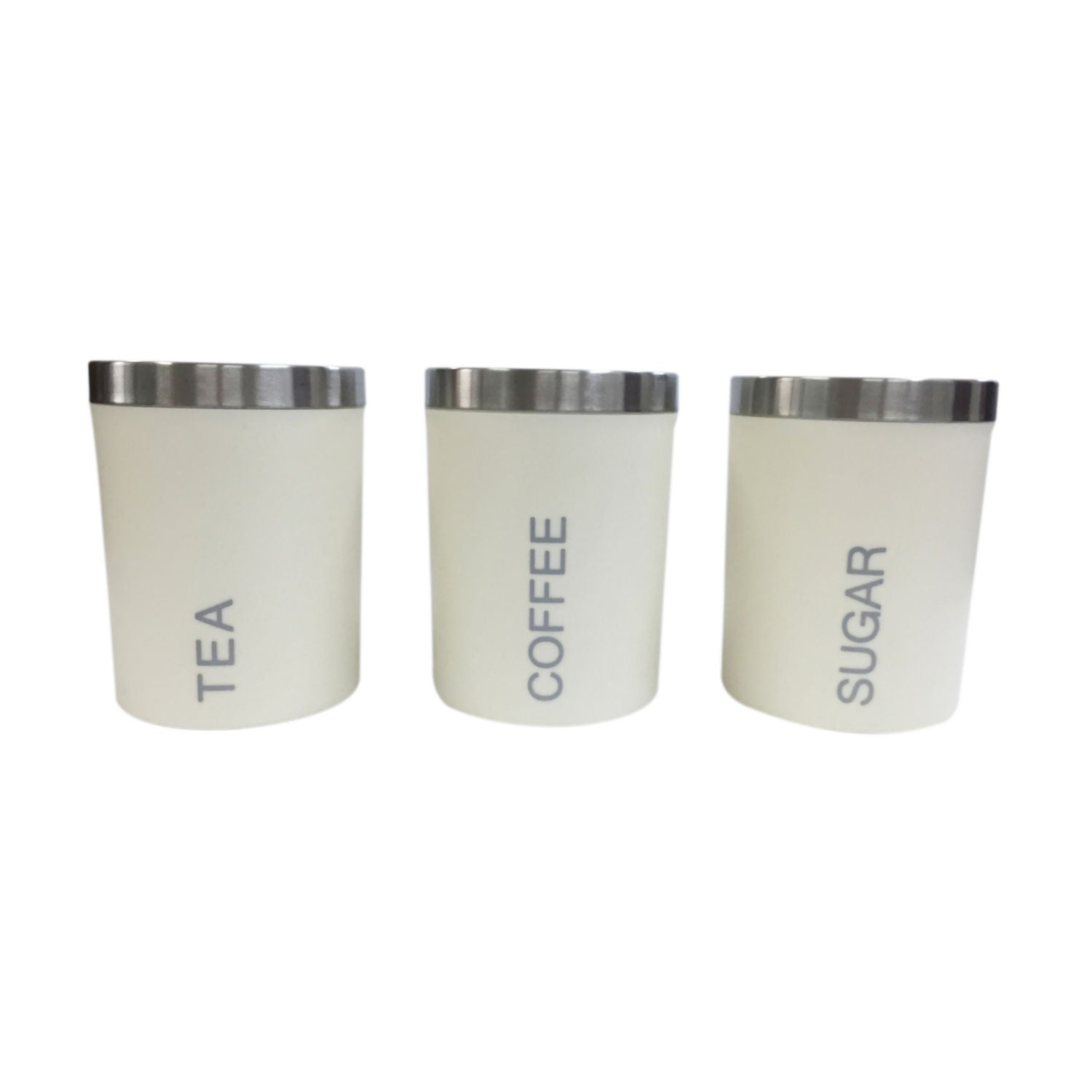 George Home Cream Workstop Canisters for tea, coffee, sugar - British product