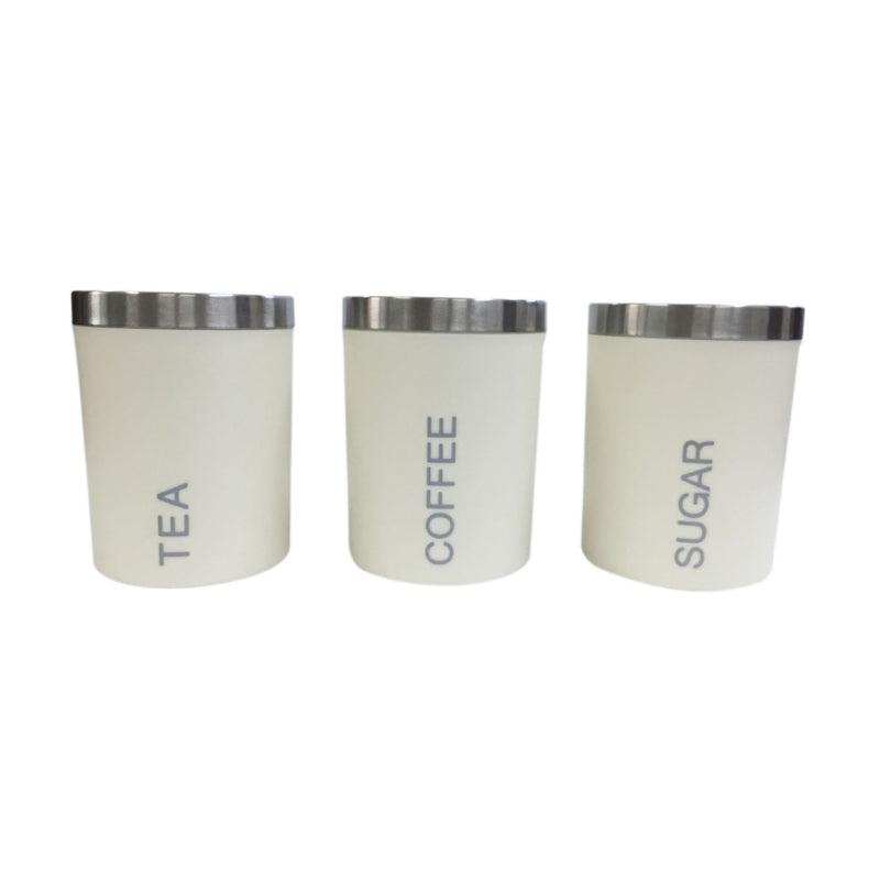 George Home Cream Workstop Canisters for tea, coffee, sugar - British product