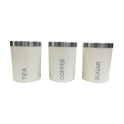 George Home Cream Workstop Canisters for tea, coffee, sugar - British product