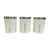 George Home Cream Workstop Canisters for tea, coffee, sugar - British product