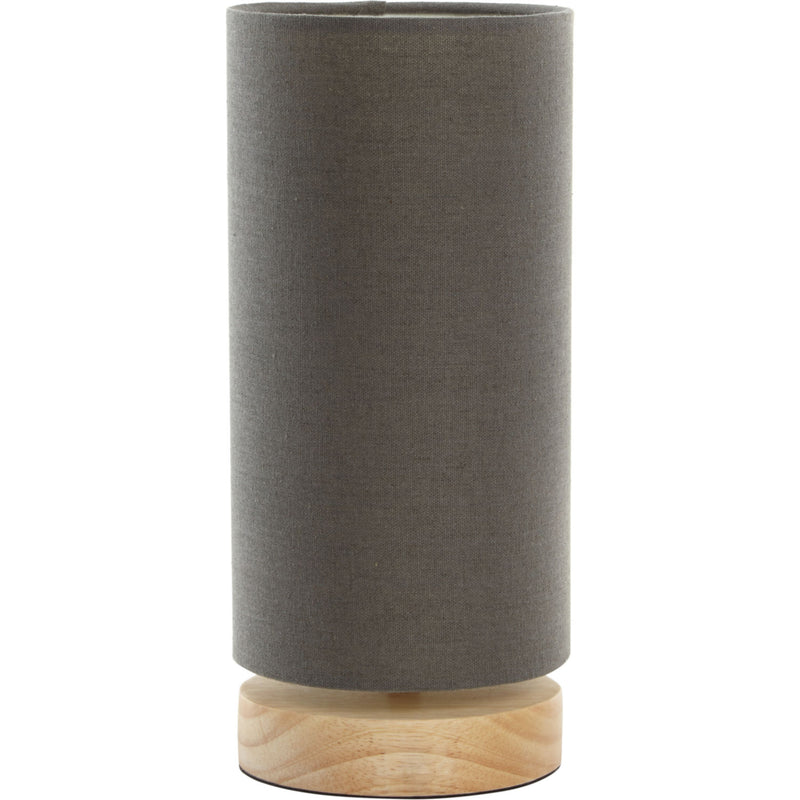 George Home grey cylinder table lamp, imported from the UK