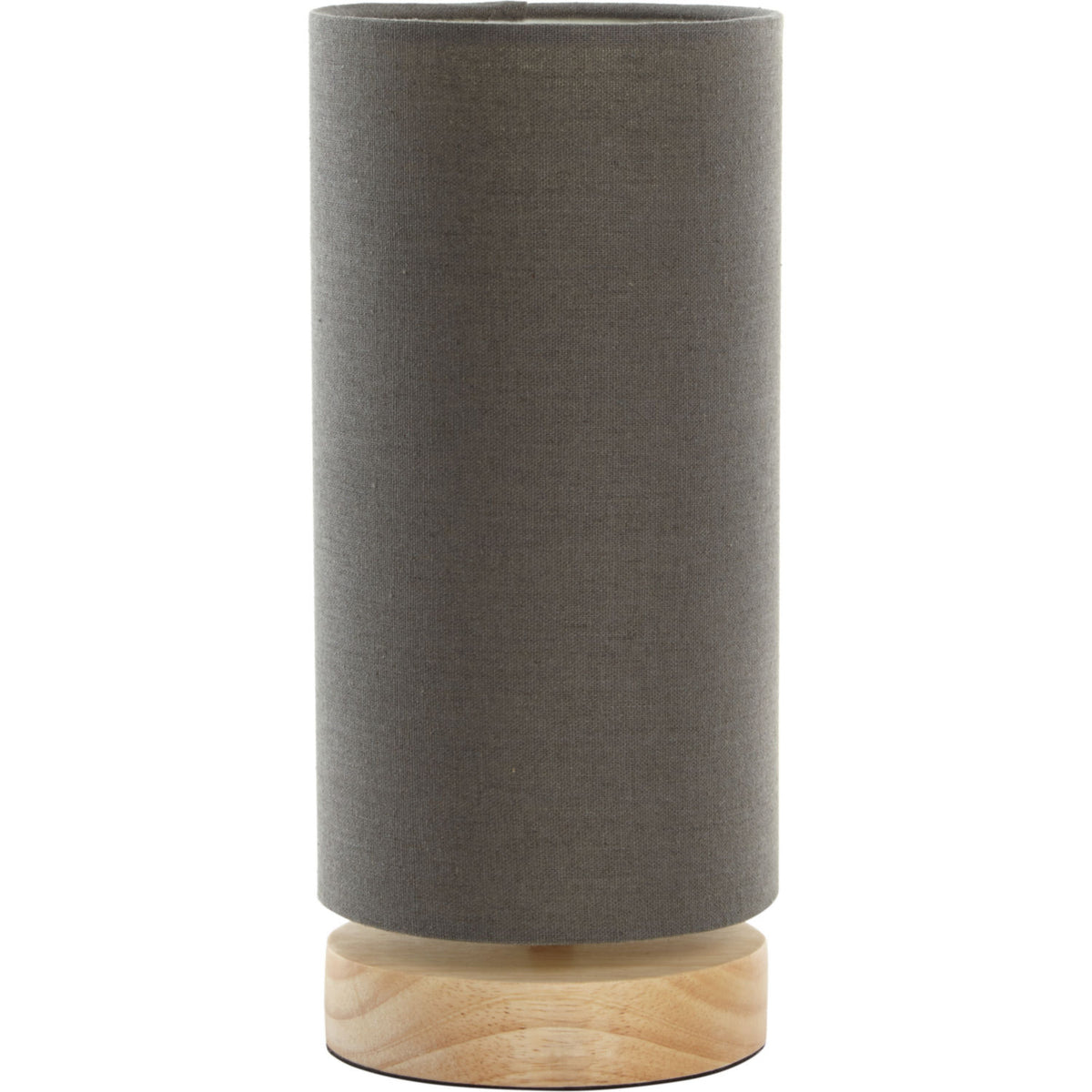 George Home grey cylinder table lamp, imported from the UK