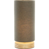 George Home grey cylinder table lamp, imported from the UK