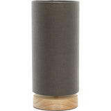 George Home grey cylinder table lamp, imported from the UK