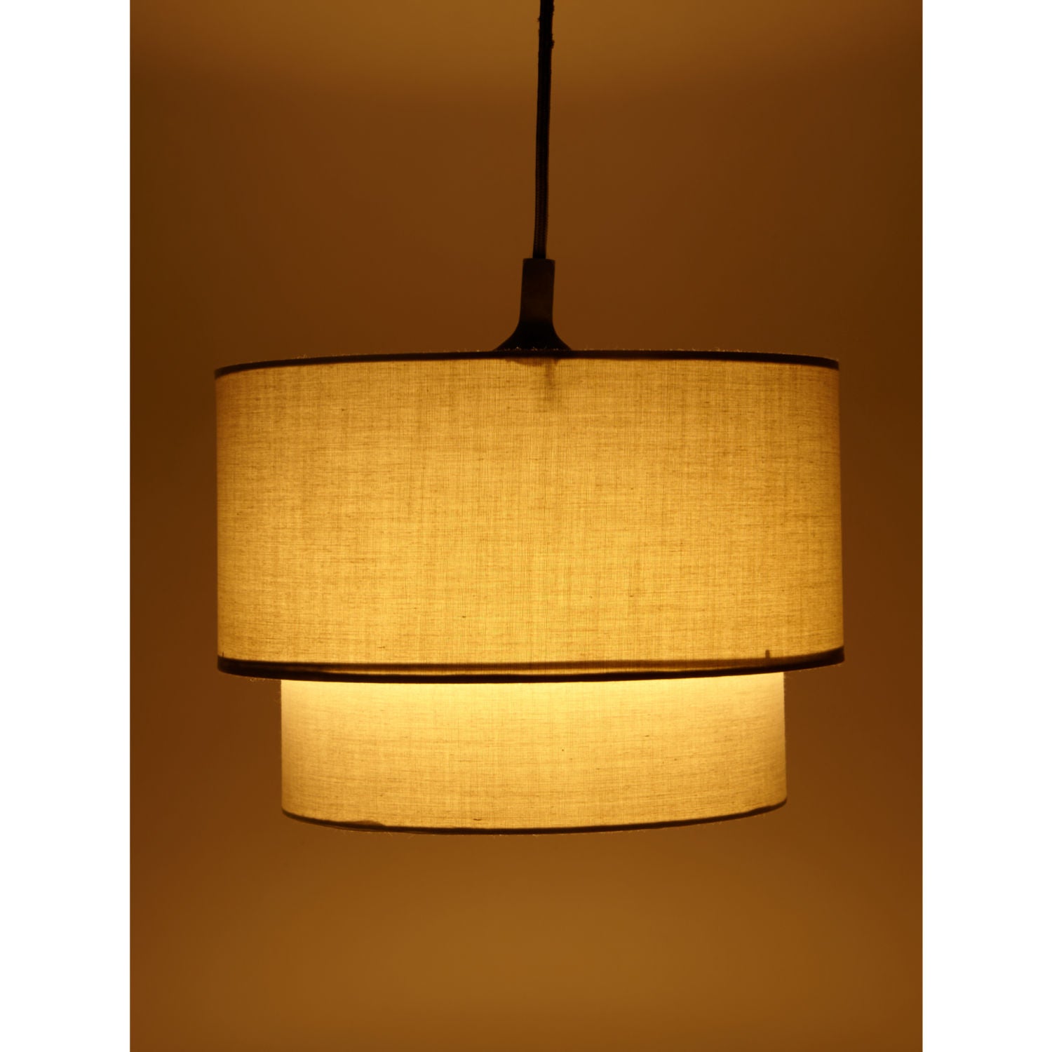 George Home grey two-tier pendant light shade, UK version