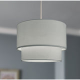 George Home Grey Two-Tier Light Shade 28.5x28.5x20cm, UK version