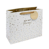 George Home large hip hip hooray silver gold gift bag, UK version