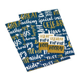 George Home marineblaues Geschenkpapier-Set mit Anhängern, UK-Version
