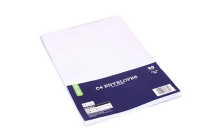 Pen & Gear C4 white envelopes 20 pack, imported from the UK
