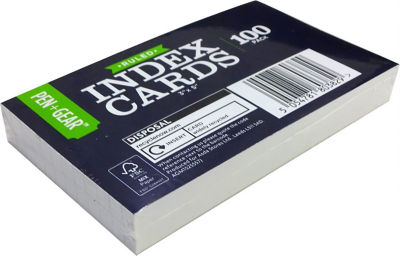 Pen & Gear index card, imported from the UK