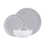 George Home dinner set grey two-tone 12-piece, UK version