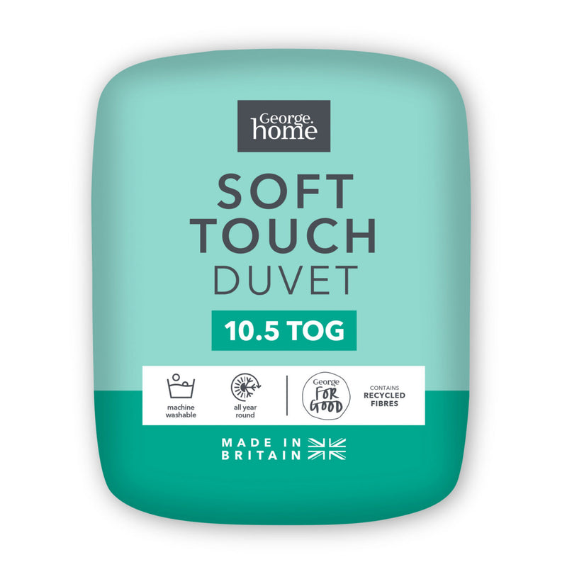 George Home 10.5 Tog Soft Touch Microfibre Single Duvet, UK version