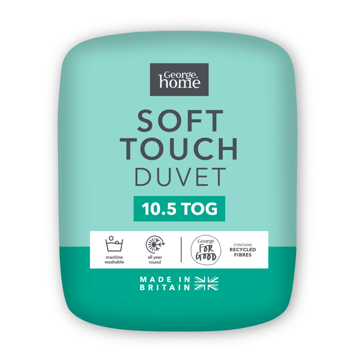 George Home 10.5 Tog Soft Touch Microfibre Single Duvet, UK version