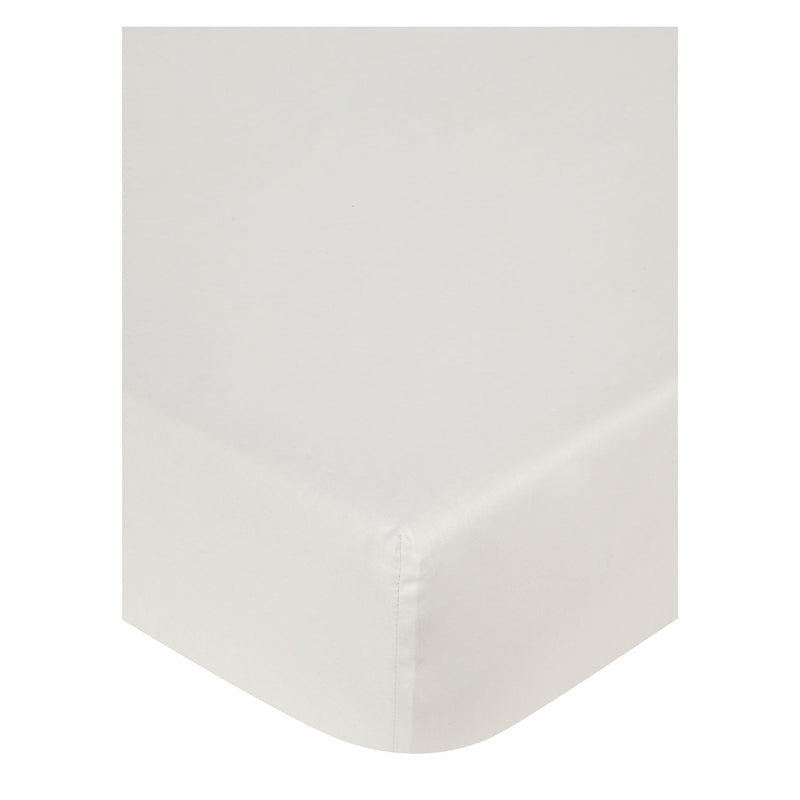 George Home white sateen fitted sheet double - British product