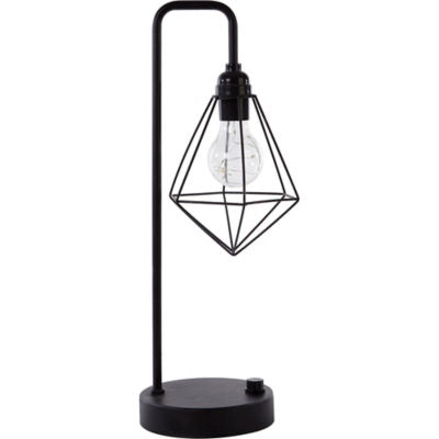 George Home black geometric table lamp, UK version