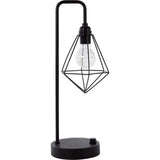 George Home black geometric table lamp, UK version