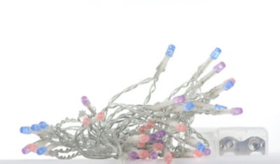 George Home 20 lila rosa blaue LED-Lichterkette, UK-Version