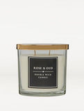 George Home double wick rose and oud candle 380g (British brand)