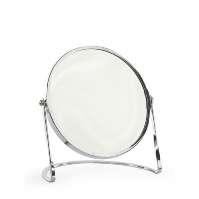 George Home chrome toned round bathroom mirror 18.8cm, UK version