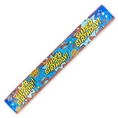 ASDA George Home Superhero Birthday Banner Party Decoration 2.6m- Buy online at McGrocer