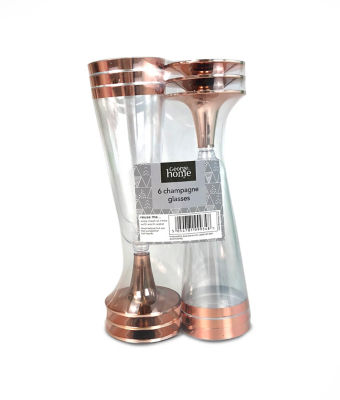 Copas de champán George Home color oro rosa, versión británica