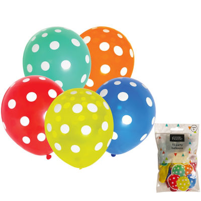George Home polka spot balloons multi-coloured - British product