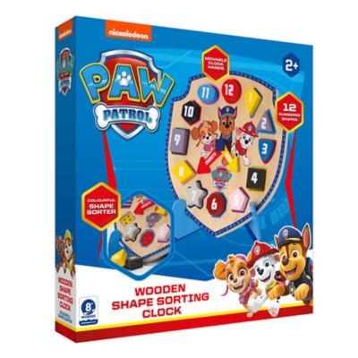 ASDA Paw Patrol Wooden Puzzle Clock with 12 Numbered Pieces and Movable Hands- Buy online at McGrocer